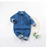 2021 Spring New Handsome 3 24 Months baby Denim clothes Romper Baby clothing girls boys giraffe short sleeve jumpsuit baby