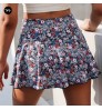 Wholesale summer floral women skirt with shorts active wear set sexy plus size womens skirts tennis