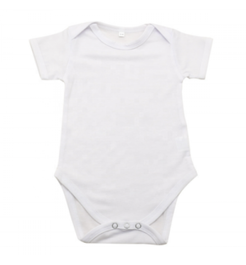 White blank sublimation Newborn toddler Jumpsuit Short Sleeve toddler Infant romper 100% Polyester Baby Onesie for printing