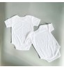 White blank sublimation Newborn toddler Jumpsuit Short Sleeve toddler Infant romper 100% Polyester Baby Onesie for printing