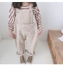 Y107051 Corduroy suspender kids winter rompers 100% cotton baby suspenders RTS kids overalls one-piece long suspender trousers