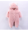 2020 Overalls Winter Kids Snowsuit Lassie Jumpsuit Rompers Baby Warm Newborn Solid Color Lining Thicken 0-12M