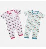 Oem New Born Baby Rompers Set Magnetic Cotton Linen Baby Clothes Unisex Fashion New Design Printed Baby Magnetic Jumpsuit