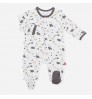 Oem New Born Baby Rompers Set Magnetic Cotton Linen Baby Clothes Unisex Fashion New Design Printed Baby Magnetic Jumpsuit