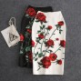 Hot Sale Elegant Casual Split Short Faldas Female Floral Printed Skinny OL Bodycon Womens Mini Pencil Skirts