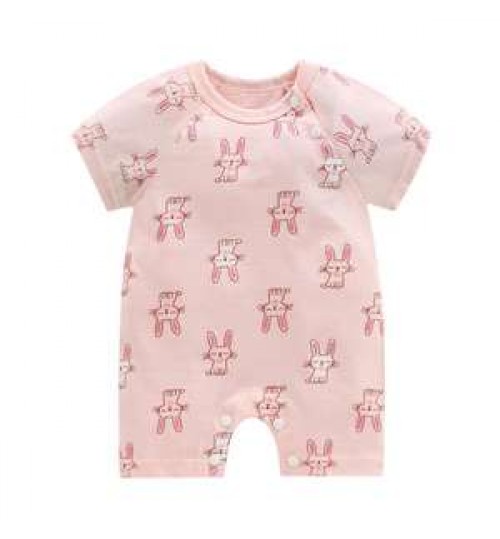 Wholesale Summer Infant Jumpsuit Blank Newborn Baby Girl Boy Clothes 100% cotton Short Sleeve Bodysuit