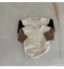 Baby color block kangaroo pocket bubble romper french terry long sleeve playsuit