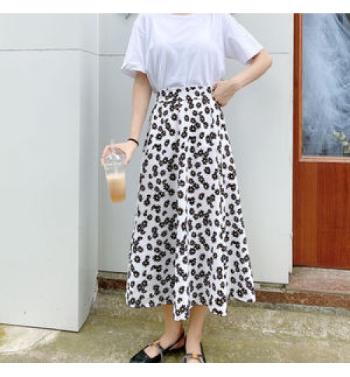 Korean hot selling Wholesale woman 100% cotton printed apparel casual Women's Half Dress skirts