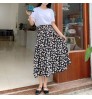 Korean hot selling Wholesale woman 100% cotton printed apparel casual Women's Half Dress skirts