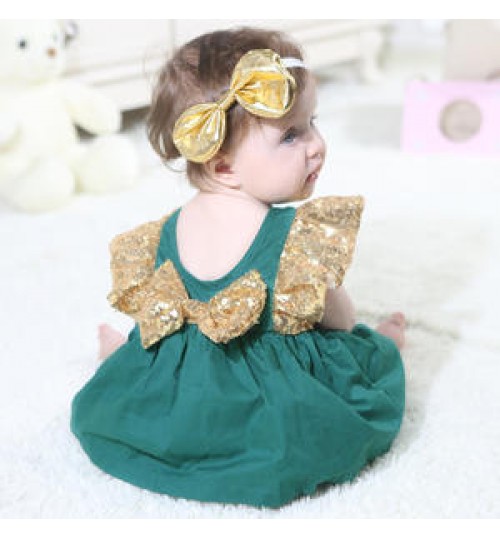 wholesale Baby Girls Rompers Bodysuit Playsuit Dress Clothes Outfits with bow