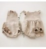 200743 Toddler Bodysuit Infant Linen Sleeveless baby romper Bubble Playsuit