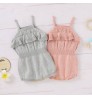 Solid Color Newborn Girls Onesie Toddler Playsuit Sleeveless Knitted Romper Baby Clothing