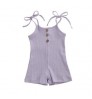 0-24M Summer Newborn Infant Baby Girls Romper Soild Color Jumpsuits Playsuits Onepiece Sleeveless Toddler Baby Short Clothing