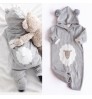 Autumn Winter Lovely Newborn Infant Clothes Cute Bear Ear Romper Jumpsuit Playsuit Baby Rompers Sleepwear