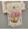 2022 Cute Satin Elastic Silk Gift Bow Accessories Girls Butterfly Headband Baby Hairband Set