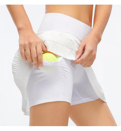 Factory direct nylon spandex outside Europe and the United States quick-drying vent female tennis skirt