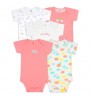 New fashion 5 pack baby bodysuit clothing set wholesale infant baby summer beach jumpsuit newborn baby cotton romper clothes set