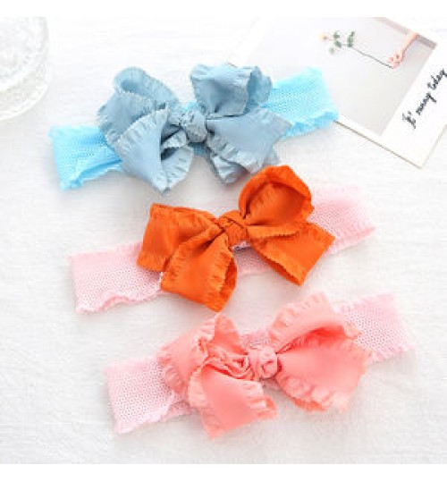 IFOND Baby Headband bow Pink Ribbon Hair Bands for Baby Girls Kids Headbands Nylon elastic Turban Newborn Baby Hair Accessories