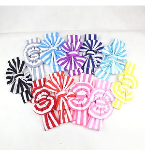 Baby Girl Big Hair Bow Striped Knot Headband Newborn Kids Hair Accessories Children Headwraps