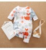 Cute Animal Print Spring Autumn Warm 100% Cotton Long-Sleeve Newborn Infant Baby Unisex Romper Baby Bodysuits