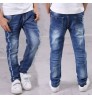 Kids Fashion Child Denim Long Pants For Boy Baby Elastic Waist Trousers