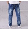 Kids Fashion Child Denim Long Pants For Boy Baby Elastic Waist Trousers