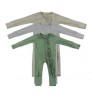 LT-565-YXL 100% Bamboo Soft Footie Infant Clothes Clothes Blank Color 2 Way Brand Zipper Romper Baby Jumpsuit Playsuits