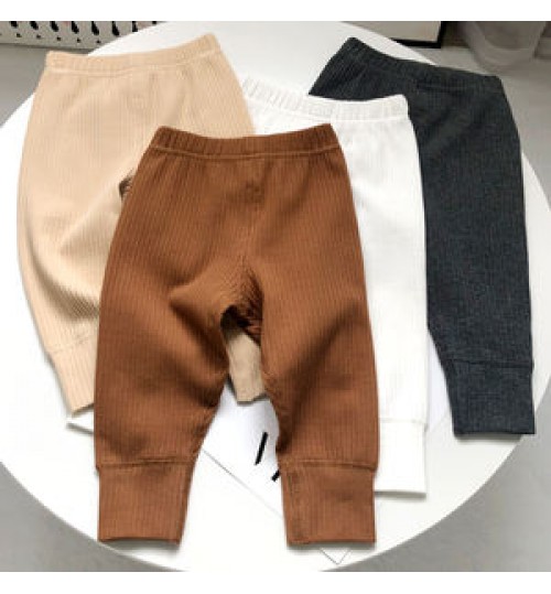 AustinBella wholesale 2022 boutique unisex baby ribbed long pants cotton leggings autumn baby clothes baby boy trousers