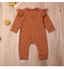 0-24M Baby Girl Clothes Newborn fly sleeved Polka Dots full print Romper Long Sleeve Floral Jumpsuit Playsuit Outfit Clothes