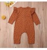 0-24M Baby Girl Clothes Newborn fly sleeved Polka Dots full print Romper Long Sleeve Floral Jumpsuit Playsuit Outfit Clothes