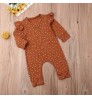 0-24M Baby Girl Clothes Newborn fly sleeved Polka Dots full print Romper Long Sleeve Floral Jumpsuit Playsuit Outfit Clothes