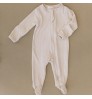 High Quality Grey Ribbed Footed One-piece Zipper 100% Organic Cotton Playsuit