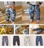 Amazon hot-selling cartoon printed cotton track stacked baby boy fleece pants&trousers