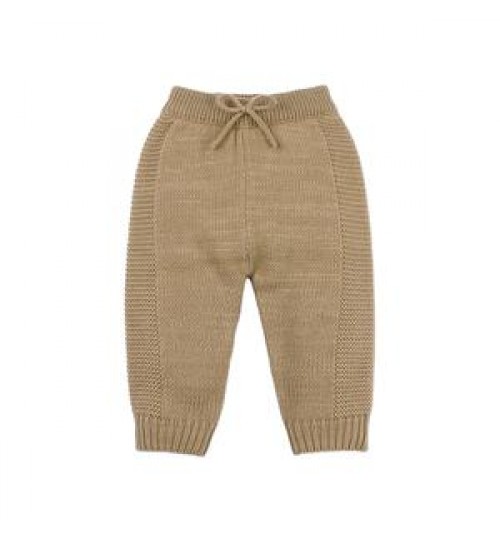 Mimixiong Custom 100% Cotton Leisure Comfortable Baby Knitted Pants and Baby Knitted Plain Trousers