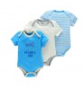 2022 new short sleeve romper three-piece cute prints comfortable cotton fabric baby romper