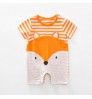 Wholesale Cute Penguin Fox Print Summer Short Sleeve 100%Cotton New Born Baby Clothes Baby Boy Romper Infant Baby Pajamas