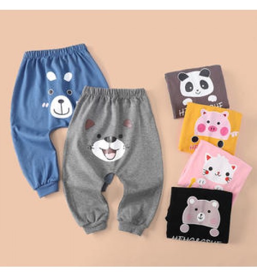 New Children's Pants Spring And Autumn Casual Solid Color Large PP Pants Baby Cotton Trousers