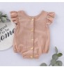 Fitspi Customized Summer Newborn Infant Baby Girls Romper Ruffles Sleeveless Playsuit Jumpsuit Overalls One piece Baby Clothing