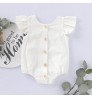 Fitspi Customized Summer Newborn Infant Baby Girls Romper Ruffles Sleeveless Playsuit Jumpsuit Overalls One piece Baby Clothing