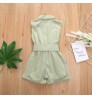 415 Summer Kids Toddler Baby Girls Clothing Solid Sleeveless Bodysuit Rompers Jumpsuit Playsuit Sunsuit Clothes Newborn