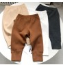 Factory wholesale new design boutique unisex baby ribbed long pants cotton leggings autumn baby clothes baby boy trousers