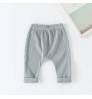 G108082 Pants for kids Casual Harems Trousers Bottoming Pant Ribbed Elastic Solid Color Girls Clothing For Baby Boys leggins