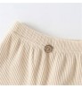 G108082 Pants for kids Casual Harems Trousers Bottoming Pant Ribbed Elastic Solid Color Girls Clothing For Baby Boys leggins