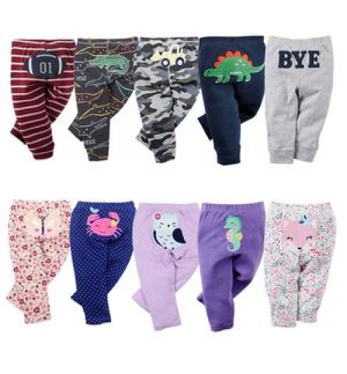 Baby clothes kids classic cartoon print embroidery trousers casual pants for baby girl