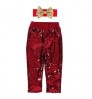 Sparkle Pants Baby Kids Lining Cotton Pants Twinkly Trousers Newest Party Wine with Both-sided Sequins Unisex Toddler Baby Girls