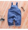 Baby Toddler Adjustable Blue Washed Slim Jeans Overalls With Cute Cartoon Crocodile Printing Suspender Trousers