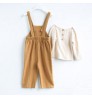 Fashion Hot Sell High Quality Linen Cotton Kids Overalls Summer Solid Color Baby Suspender Trousers