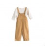 Fashion Hot Sell High Quality Linen Cotton Kids Overalls Summer Solid Color Baby Suspender Trousers