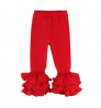 2022 Hot Sale Solid Color Candy Colors Leggings Soft Cotton Girls Wholesale Baby Icing Ruffle Pants Baby Clothes Pants