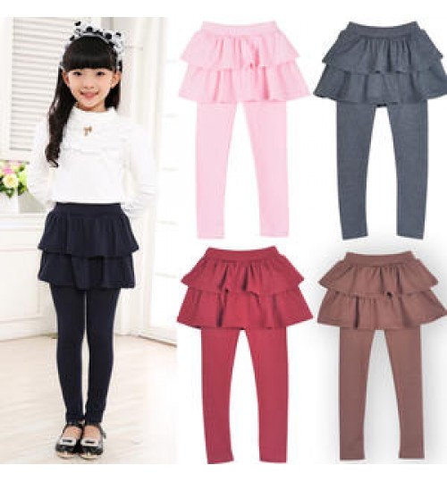 Hot selling Spring Autumn girls leggings cotton lovely baby Cake skirt pants kids Leggings